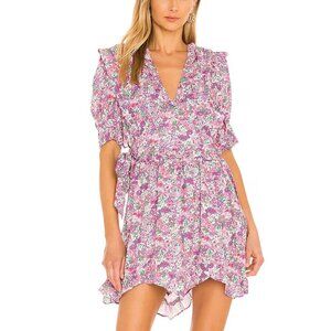 For Love and Lemons Katarina Mini Dress in Rose - Size XS